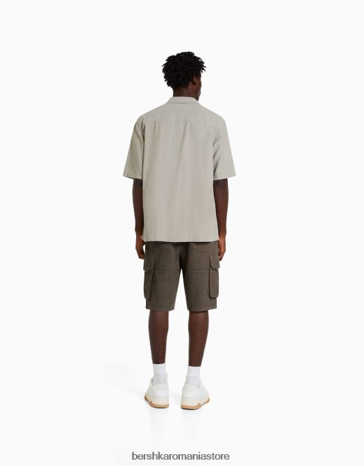 Bershka bărbați bermude largi cargo maro Z86D3287 îmbrăcăminte