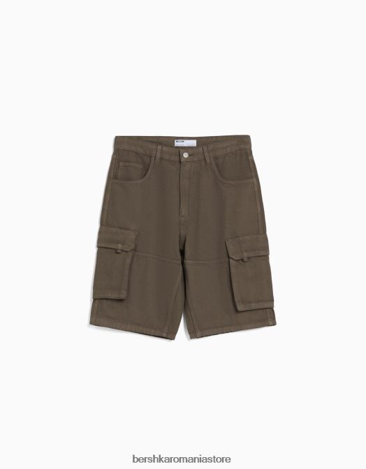 Bershka bărbați bermude largi cargo maro Z86D3287 îmbrăcăminte