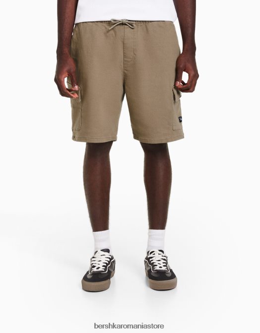 Bershka bărbați pantaloni scurti de transpirație cargo bermude cămilă Z86D3283 îmbrăcăminte