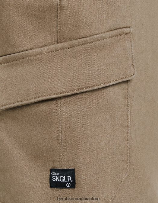 Bershka bărbați pantaloni scurti de transpirație cargo bermude cămilă Z86D3283 îmbrăcăminte