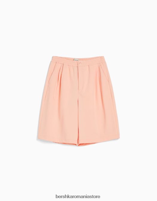 Bershka bărbați bermudă croită cu picioare largi roz Z86D3024 îmbrăcăminte