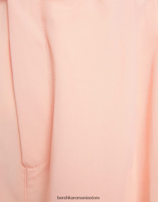 Bershka bărbați bermudă croită cu picioare largi roz Z86D3024 îmbrăcăminte