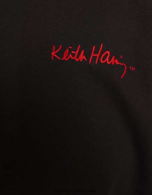 Bershka bărbați bermudă cu imprimeu Keith Haring negru Z86D3365 îmbrăcăminte
