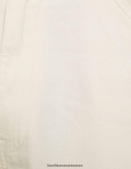 Bershka bărbați bermudă de dulgher din bumbac nisip Z86D3294 îmbrăcăminte