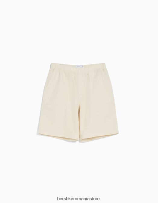 Bershka bărbați bermudă de jogger din amestec de bumbac și in nisip Z86D3358 îmbrăcăminte
