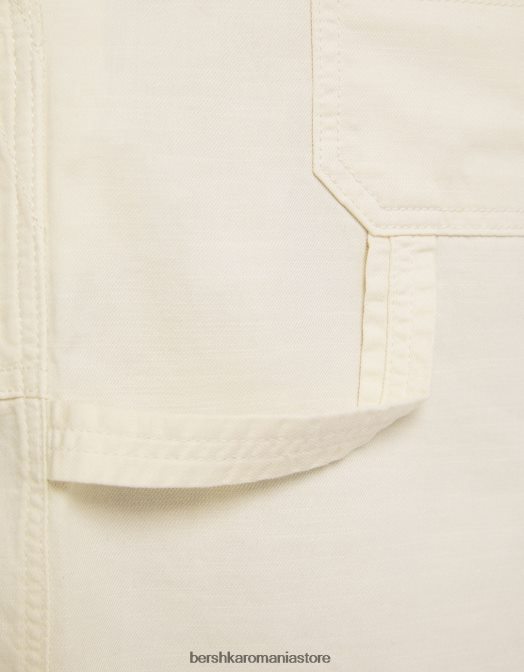 Bershka bărbați bermudă de jogger din amestec de bumbac și in nisip Z86D3358 îmbrăcăminte