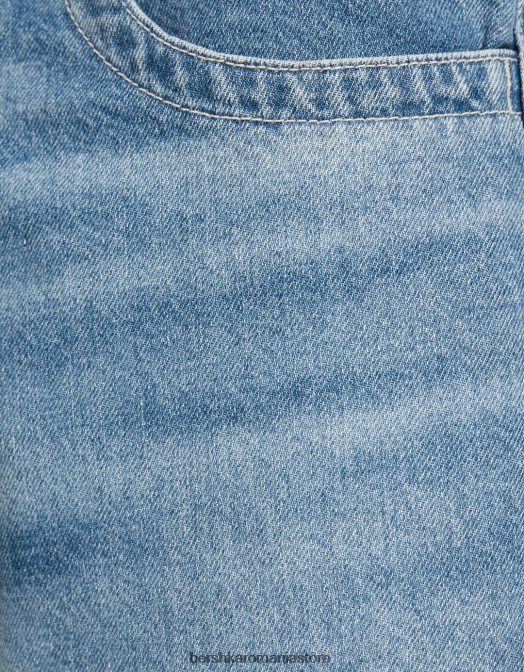 Bershka bărbați bermudă din denim din anii \'90 super largi albastru deschis Z86D3376 îmbrăcăminte