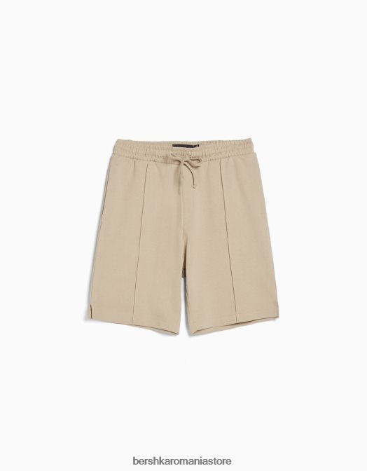 Bershka bărbați bermudă interlock plush cămilă Z86D3374 îmbrăcăminte