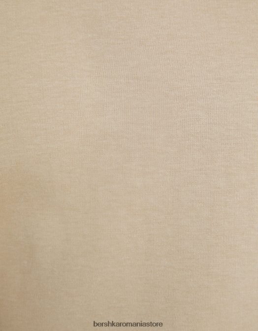 Bershka bărbați bermudă interlock plush cămilă Z86D3374 îmbrăcăminte