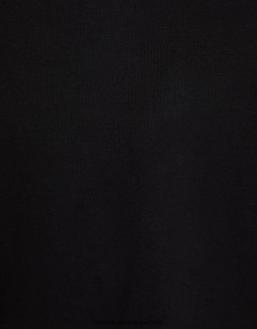 Bershka bărbați bermudă interlock plush negru Z86D3373 îmbrăcăminte