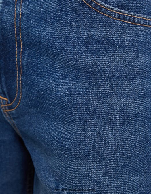 Bershka bărbați bermudă skinny roll-up din denim albastru Z86D3344 îmbrăcăminte