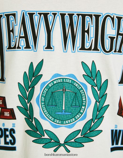 Bershka bărbați bermuda cu imprimeu relaxat fit aproape alb Z86D3325 îmbrăcăminte