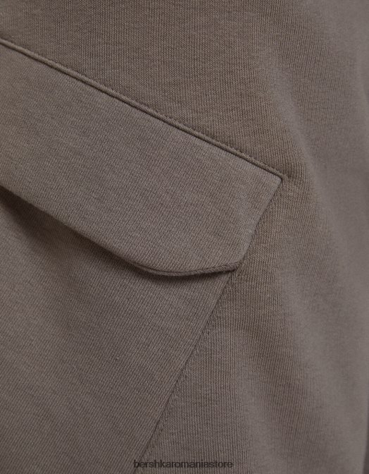 Bershka bărbați bermude cargo de pluș gri Z86D3327 îmbrăcăminte