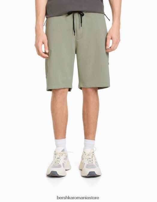 Bershka bărbați bermude cargo de pluș kaki Z86D3328 îmbrăcăminte