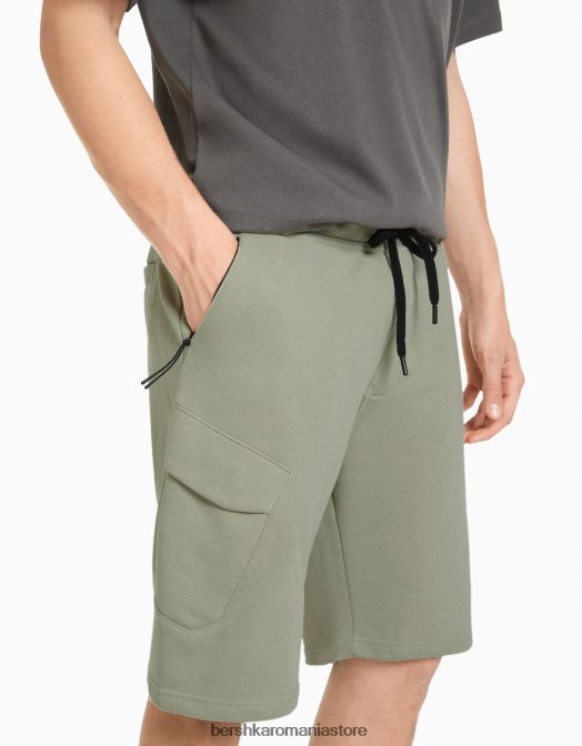 Bershka bărbați bermude cargo de pluș kaki Z86D3328 îmbrăcăminte