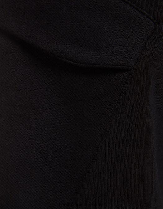 Bershka bărbați bermude cargo de pluș negru Z86D3329 îmbrăcăminte