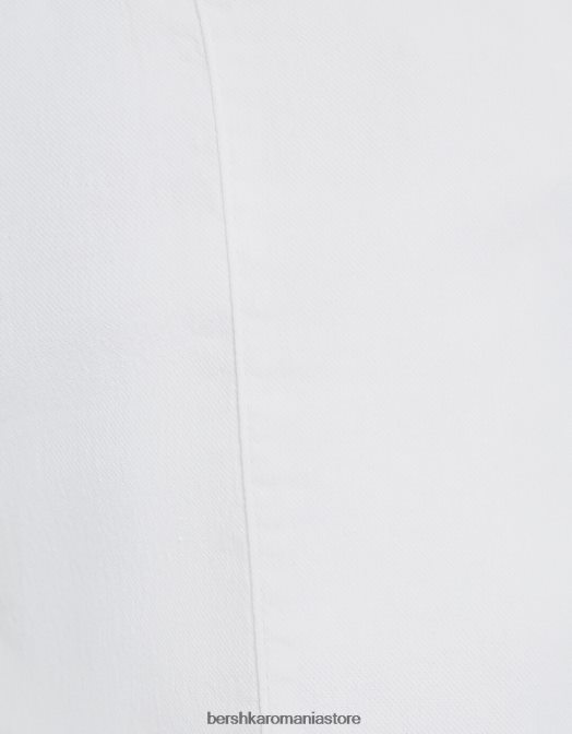 Bershka bărbați bermude cu finisaj rustic alb Z86D3307 îmbrăcăminte