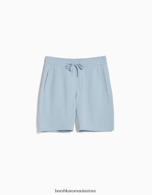 Bershka bărbați bermude de bază de pluș albastru deschis Z86D3319 îmbrăcăminte