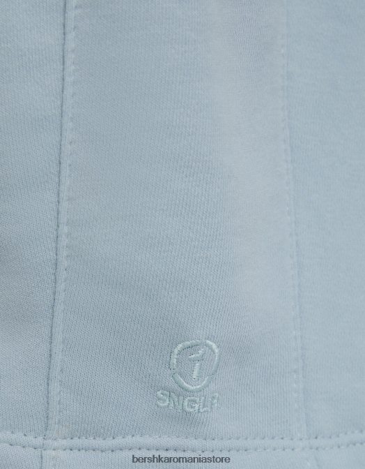 Bershka bărbați bermude de bază de pluș albastru deschis Z86D3319 îmbrăcăminte