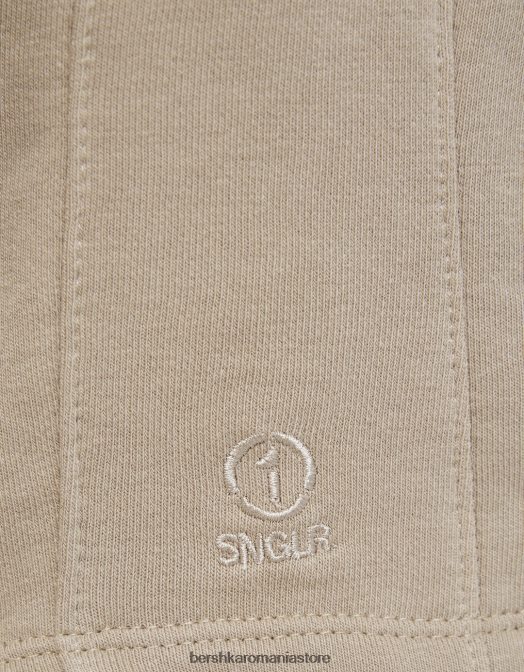 Bershka bărbați bermude de bază de pluș cămilă Z86D3318 îmbrăcăminte