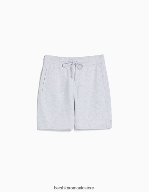 Bershka bărbați bermude de bază de pluș gri Z86D3320 îmbrăcăminte