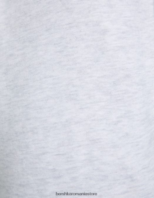 Bershka bărbați bermude de bază de pluș gri Z86D3320 îmbrăcăminte