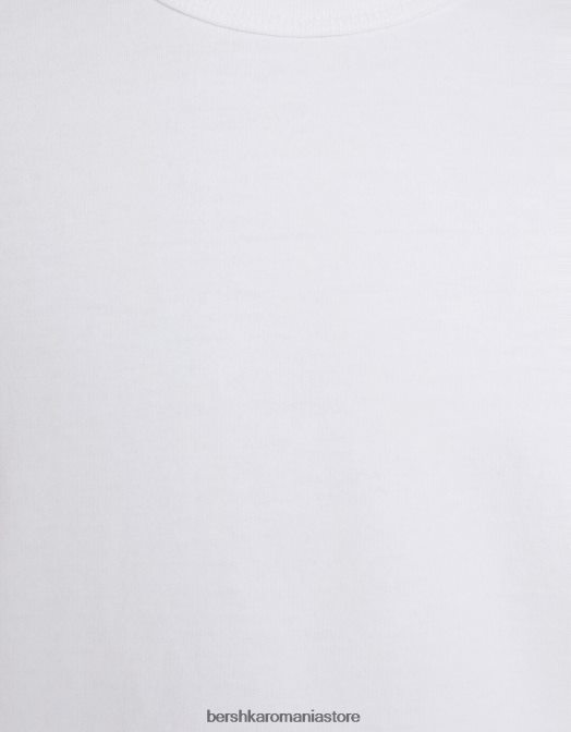 Bershka bărbați bermude de pluș decolorate alb Z86D3364 îmbrăcăminte