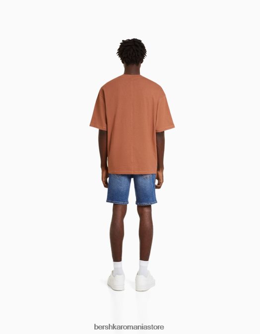 Bershka bărbați bermude din denim rupte albastru Z86D3339 îmbrăcăminte