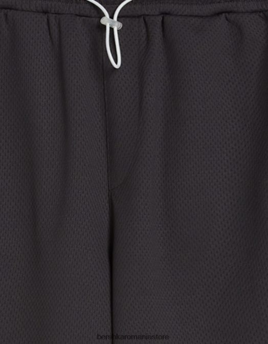 Bershka bărbați bermude din plasă gri Z86D3299 îmbrăcăminte