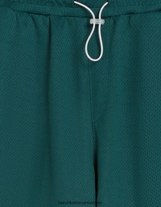 Bershka bărbați bermude din plasă verde Z86D3298 îmbrăcăminte