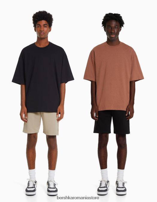 Bershka bărbați pachet de 2 bermude de pluș multicolor Z86D3377 îmbrăcăminte