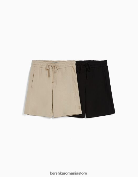 Bershka bărbați pachet de 2 bermude de pluș multicolor Z86D3377 îmbrăcăminte