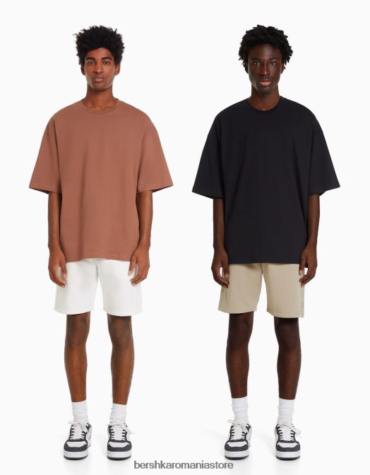 Bershka bărbați pachet de 2 bermude de pluș multicolor Z86D3378 îmbrăcăminte