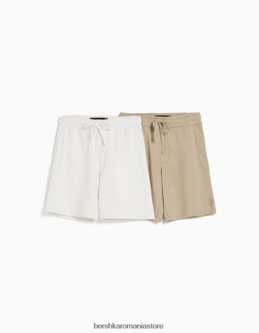 Bershka bărbați pachet de 2 bermude de pluș multicolor Z86D3378 îmbrăcăminte