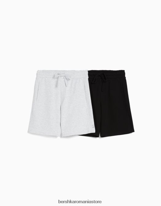 Bershka bărbați pachet de 2 bermude de pluș multicolor Z86D3379 îmbrăcăminte