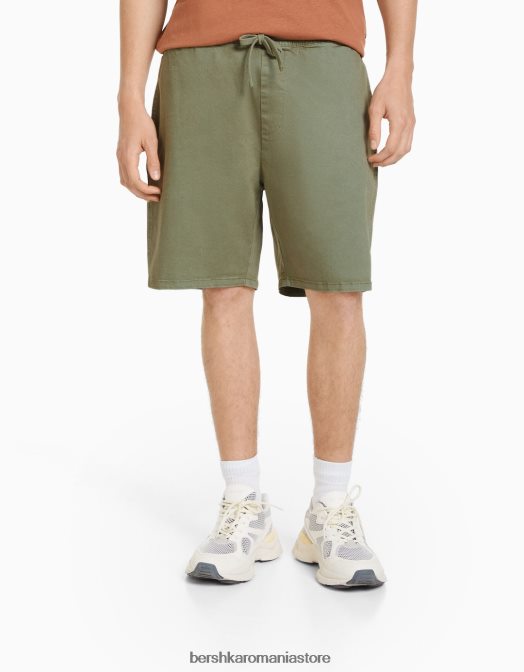Bershka bărbați pantaloni de trening bermude kaki Z86D3355 îmbrăcăminte