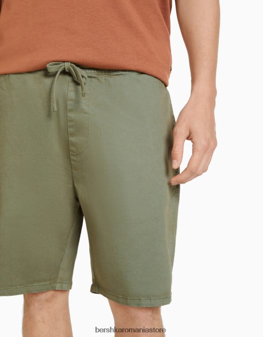 Bershka bărbați pantaloni de trening bermude kaki Z86D3355 îmbrăcăminte