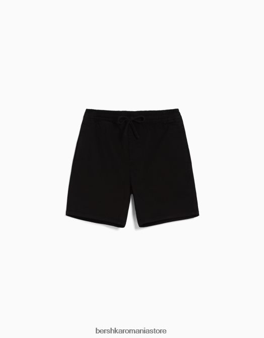 Bershka bărbați pantaloni de trening bermude negru Z86D3354 îmbrăcăminte