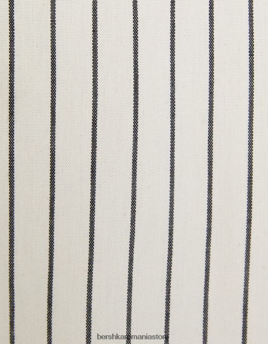 Bershka bărbați pantaloni scurți de jogger din denim cu dungi retro sport cremă Z86D3368 îmbrăcăminte