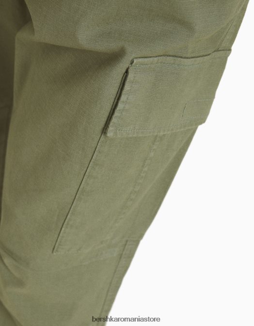 Bershka bărbați pantaloni cargo cu opritoare kaki Z86D3229 îmbrăcăminte