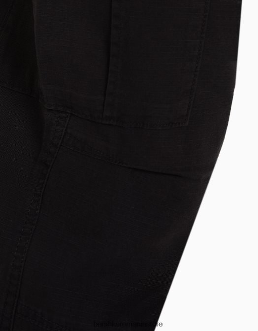 Bershka bărbați pantaloni cargo cu opritoare negru Z86D3231 îmbrăcăminte