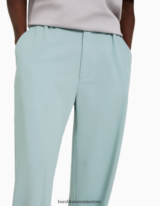 Bershka bărbați pantaloni croiți cu picioare largi verde Z86D3272 îmbrăcăminte