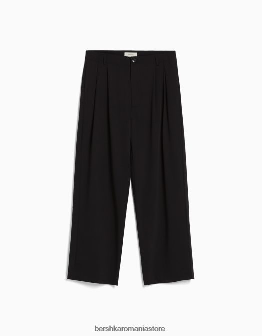 Bershka bărbați pantaloni croiți cu săgeți negru Z86D3030 îmbrăcăminte