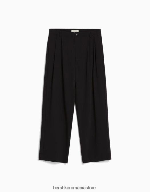 Bershka bărbați pantaloni croiți cu săgeți negru Z86D3037 îmbrăcăminte