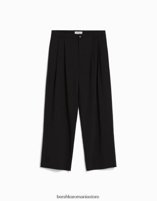 Bershka bărbați pantaloni croiți cu săgeți negru Z86D3271 îmbrăcăminte