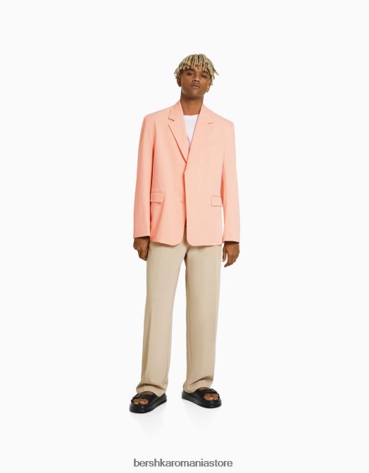 Bershka bărbați pantaloni croiți în stil jogger cu croială largă nisip Z86D3023 îmbrăcăminte