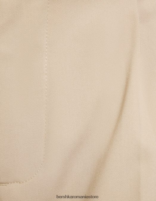 Bershka bărbați pantaloni croiți în stil jogger cu croială largă nisip Z86D3023 îmbrăcăminte