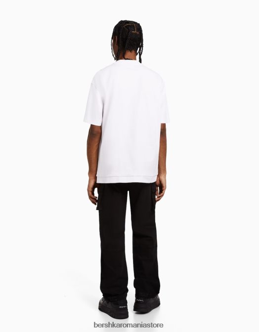 Bershka bărbați pantaloni de jogging cargo din bumbac negru Z86D3223 îmbrăcăminte