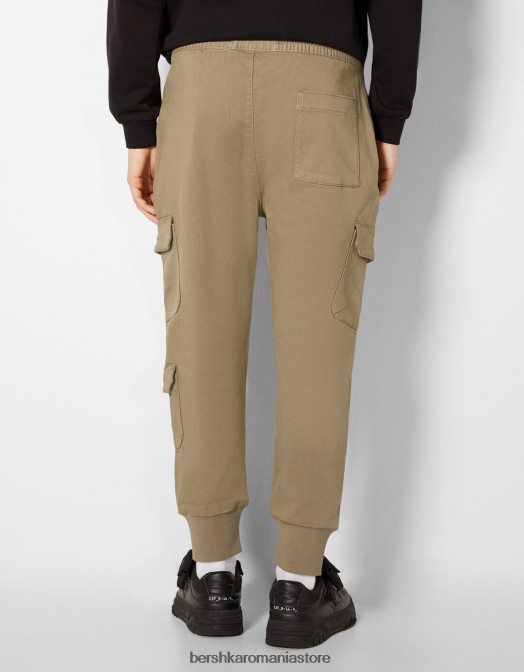 Bershka bărbați pantaloni de trening cargo subțiri cămilă Z86D3225 îmbrăcăminte
