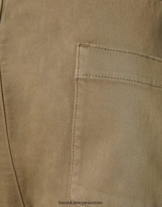 Bershka bărbați pantaloni de trening cargo subțiri cămilă Z86D3225 îmbrăcăminte